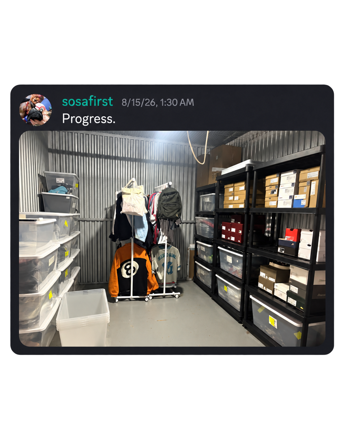 Community member's inventory setup